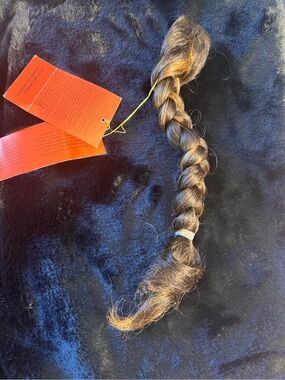 Natural Brown Braided Hair Extension - Women Hair Pig Tail 4/12